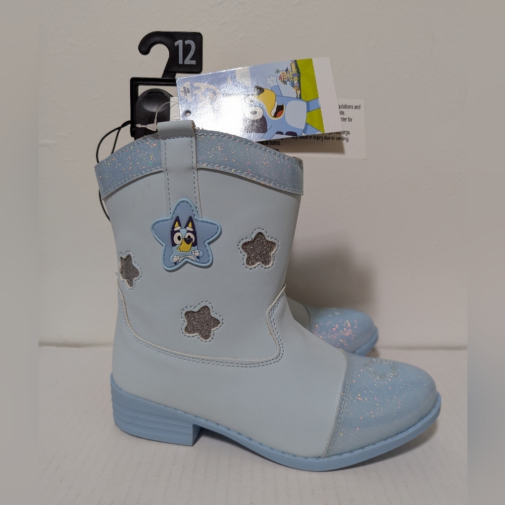 SZ 12 Bluey Children 4-6 Years (Big Kid) Western Light Up Cowgirl Boots
